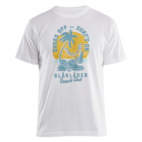 9418Tshirt Blaklader Blanc